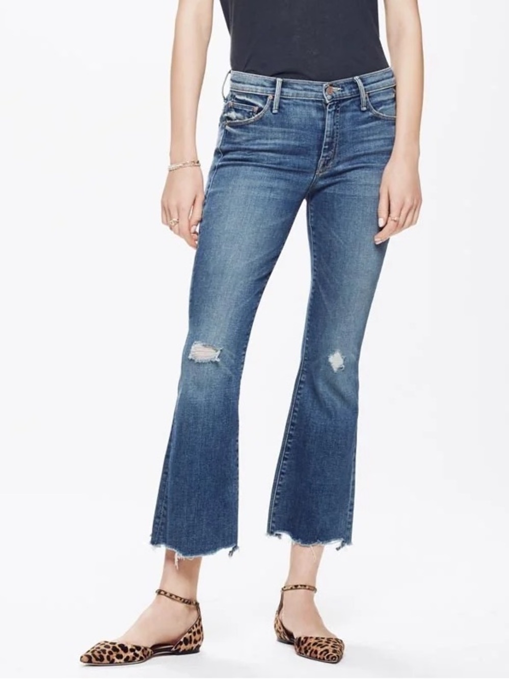 Mother Women’s The Weekender Ankle Fray Denim Jeans in Wild